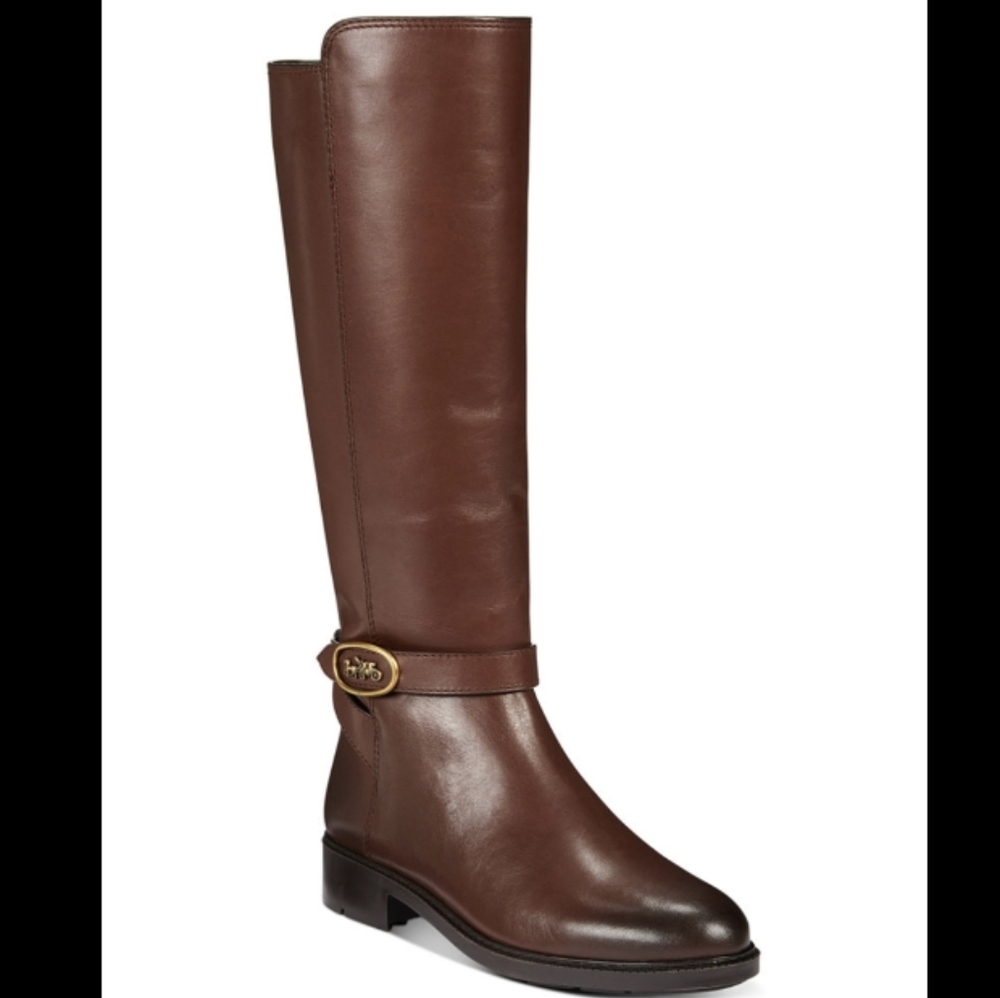 COACH - Women's Ruby Leather Boots - Walnut